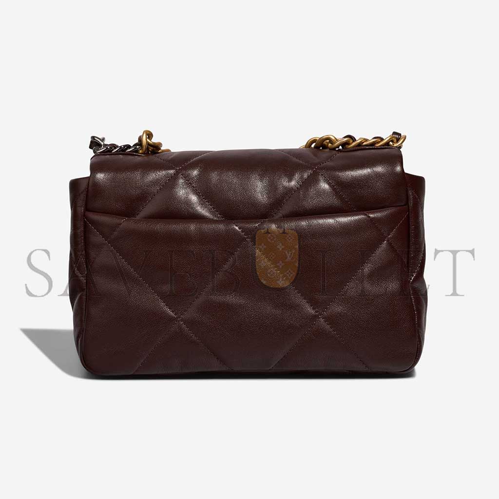 Ch*el 19 flap bag lamb brown as1160 (26*16*9cm)